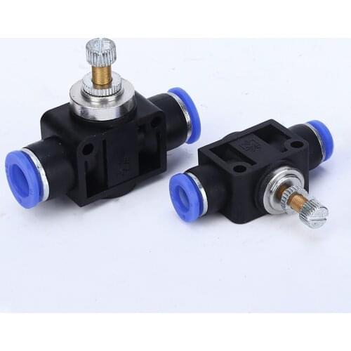 Pneumatic Fittings SA Control Valve 4-12mm OD Hose Plastic Push In Gas Quick Connector Air Fitting Plumbing Throttle Valve