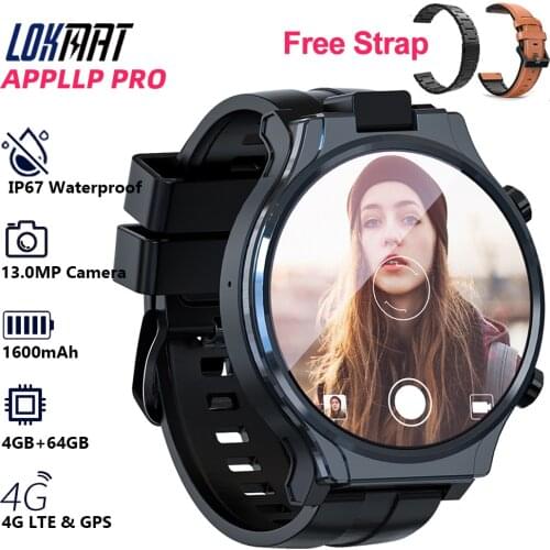 LOKMAT APPLLP Pro Smart Watch 13.0MP Camera 4G RAM 64G ROM Android 10.0 BT5.0 Waterproof Heart Rate Monitor 4G Smartwatch Men