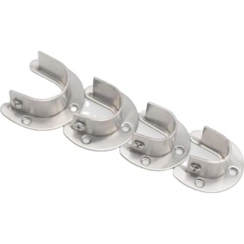 Thick Stainless Steel round Tube Seat Adjustable Flange Base Clothes Pole of Closet Care Accessories Curtain Shower