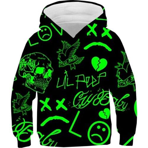 Funny 3D Lil Peep Hoodie Women Streetwear Childrens Sweatshirt Fashion Harajuku Hoodies Adults PulloverClothes Boys Teenagers