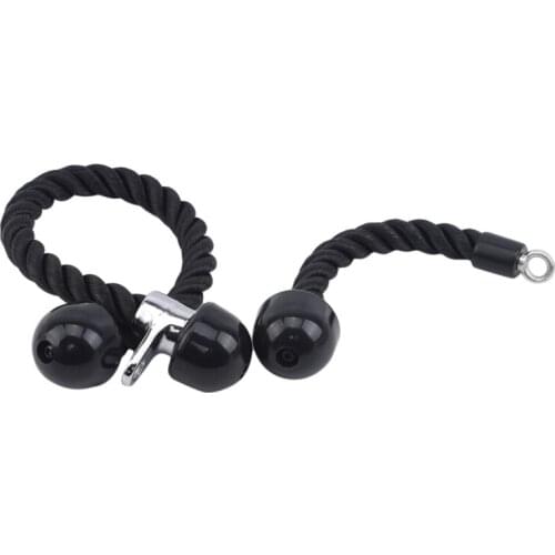 Tricep Rope Abdominal Crunches Cable Pull Down Laterals Biceps Muscle Training Fitness Body Building Gym Pull Rope