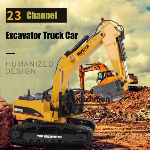 1:14 Alloy Remote Excavator 23 Channel 2.4GHZ Radio Remote Control Vehicle Charging Engineering Vehicle Excavator Model