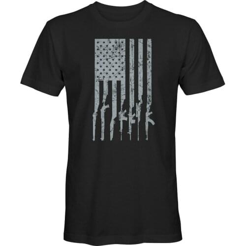 Unique 2nd Amendment Pro Gun USA Flag Gun Flag T-Shirt. Summer Cotton O-Neck Short Sleeve Mens T Shirt New Size S-3XL