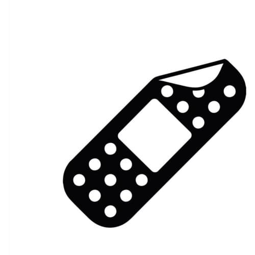 Band Aid Bent Corner Jdm Window Bumper Vinyl Decal Sticker 15x6cm