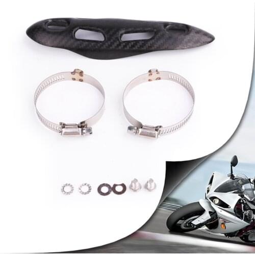 Motorcycle Exhaust Carbon Fiber Heat Shield Cover Guard Anti-Scalding Shell for Kawasaki Z900 Yamaha Yzf R25