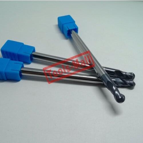 1pc radius=3mm 2 Flutes hrc45 R3*30*D6*150 solid carbide Ball nose End Mill CNC router bits tools Milling cutter
