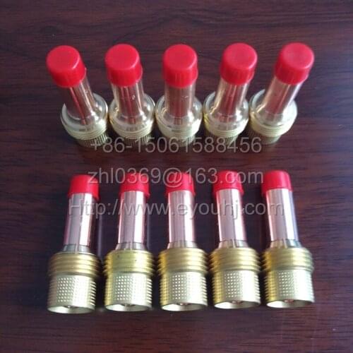 10pcs (45V28)Gas Len 4.0mm(5/32") Medium Collect Body For TIG SR PTA DB wp17/wp18/wp26 Torch