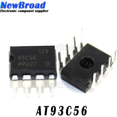 10PCS AT93C56 DIP-8 93C56 DIP8 DIP EEPROM (256x8)/(128x16) 2K new original