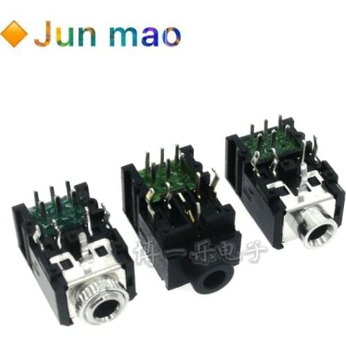 10Pcs PJ306B PJ-306B 3.5mm Female Audio Connector 11 Pin DIP Stereo Headphone Jack