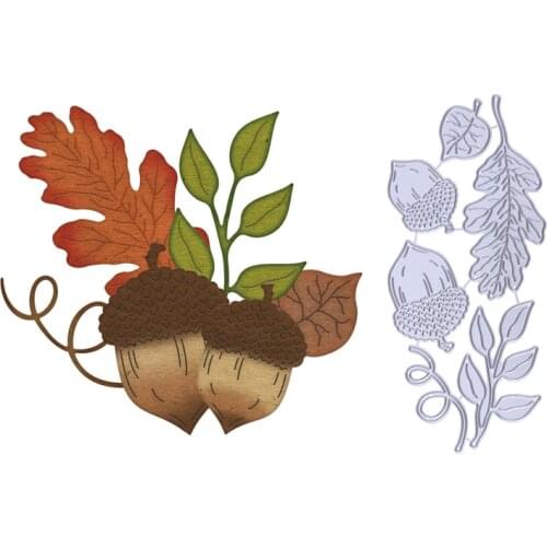 2019 Pinecones Leaves Metal Cutting Dies For DIY Scrapbooking Photo Album Paper Cards Decorative Crafts Embossing Die Cuts
