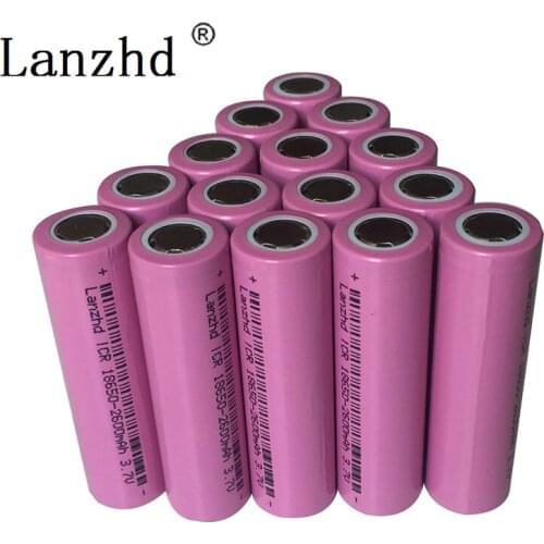 40Pcs 18650 Battery 3.7V Rechargeable Battery 2600mAh li ion Original Batteries Bateria Li-ion Lithium Battery for Flashlight