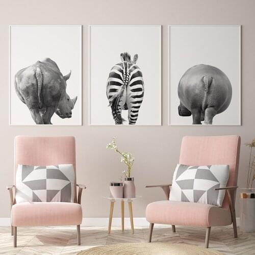 Diamond Painting 5D Wall Art Interesting Wild Animal Zebra Hippo Rhino Diamond Embroidery Cross Stitch Mosaic Picture Home Decor