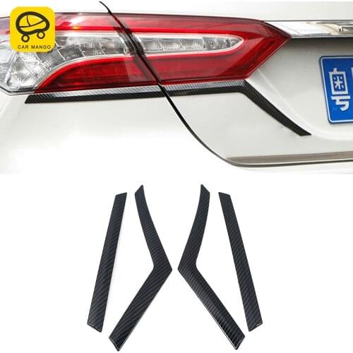 CarManGo Car Accessories Front Rear Lamp Head Light Trim Chrome Cover Frame Sticker Decoration for Toyota Camry XV70 2017-2020