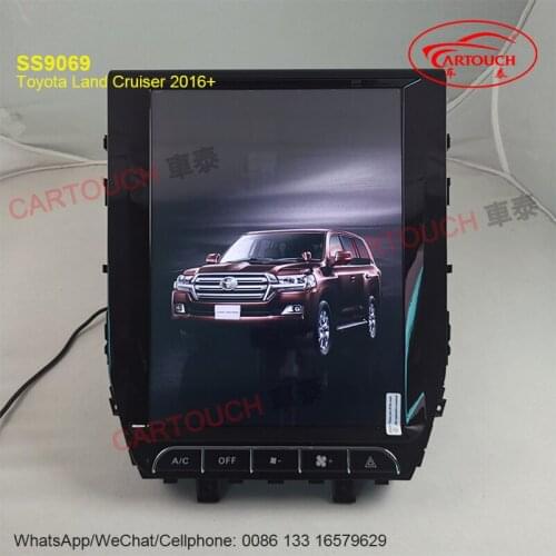 12.1'' Tesla Style Android Car GPS Player gps navigation for Toyota Land Cruiser 2016+ Car GPS Multimedia radio stereo HD Video