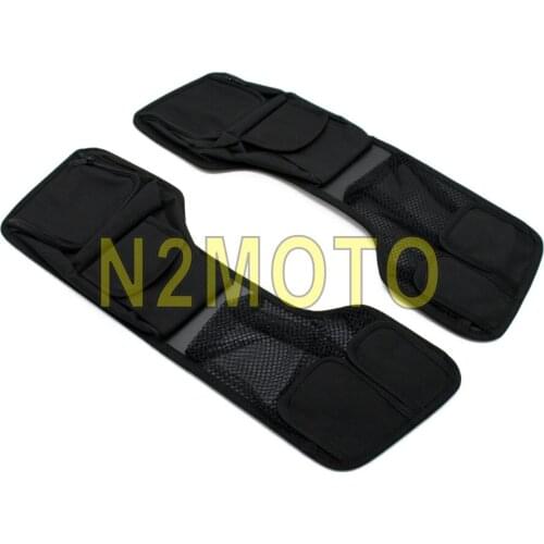 Motorcycle Black Left & Right Side Hard Saddlebag Toolkit Bag Saddleman Lid Organizer Set for Harley Touring Dresser 1993-2013
