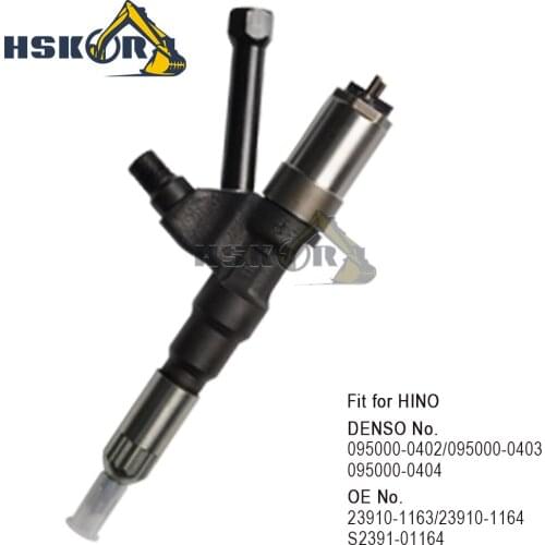 Diesel fuel Injector 095000-0402 095000-0403 095000-0404 23910-1163 23910-1164 S2391-01164 For Hino