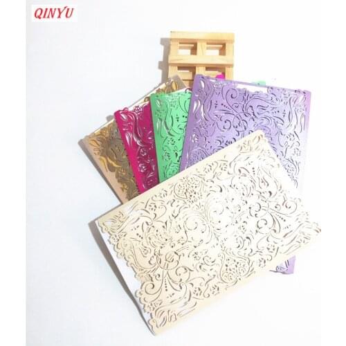 1/10/30pcs Wedding Invitations Elegant Engagement Hollow Laser Cut Wedding Invitation Card Wedding Name Cards 5z
