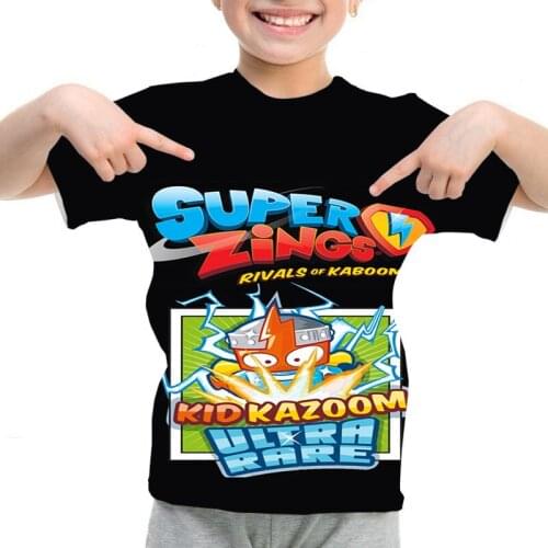 Boys Sunmmer T-shirts Super Zings 3D T-Shirt Baby Boy Tops Kids Girls Casual T Shirt Superzings Children Cotton Short Sleeves