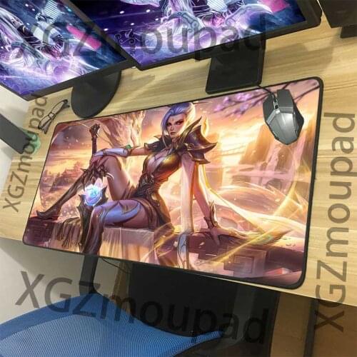 XGZ Large Gaming Mouse Pad Black Lock Edge Anime Sexy Goddess Animal Dragon HD Custom Computer Keyboard Table Mat Non-slip Xxl