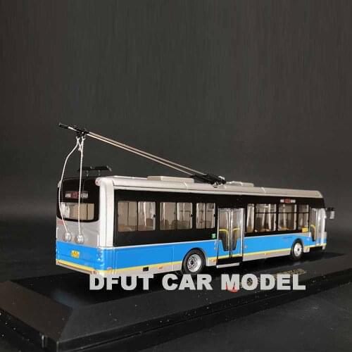 1:64 Alloy Pull Back Toy Trolley bus Model Of Childrens Toy Cars Original Authorized Authentic Kids Toys
