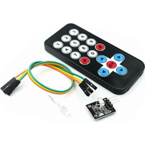 1 PCS HX1838 Infrared Wireless Remote Control Kit Remote Control Robot Remote Control Module (Remote Control + Receiving Board)