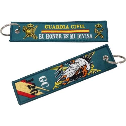 Spain GUARDIA CIVIL 126 Double-Sided Embroidered Patch Keychain