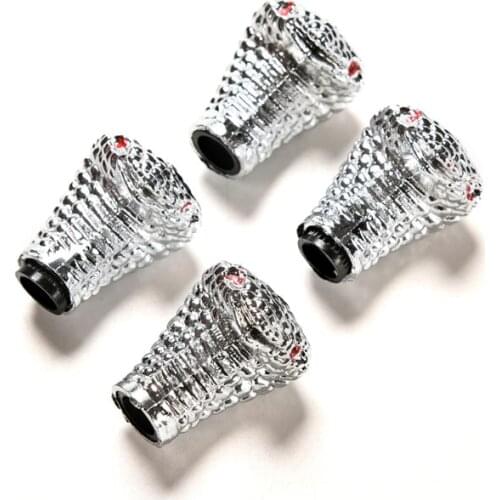 High Quality 4Pcs Snake Valve Caps Wheel Tyre Tube Tire Valve Air Dust Cover Caps for Bicycle Cycle Mountain Bike