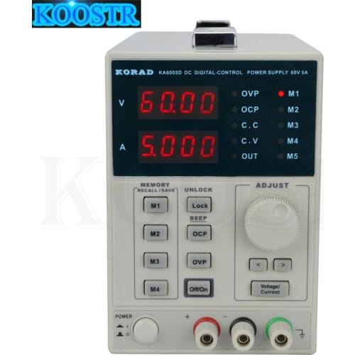 KORAD KA6005D Adjustable LAB DC Power Supply 60V 5A 0.01V/0.001A High Precision programmable Linear Voltage Regulator