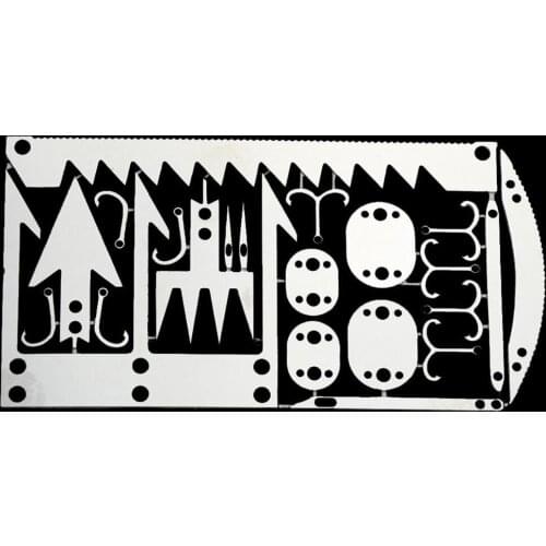 Outdoor Multifunctional Stainless Steel Survival Tool Fishing Hook Card for Camping Fishing Tool Accessories