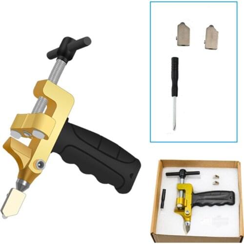 Ceramic Tile Cutter Slicer Glass Cutting Tool Two In One 1-piece Hand-held Steel For Home Floor Decoration Boundary Opener