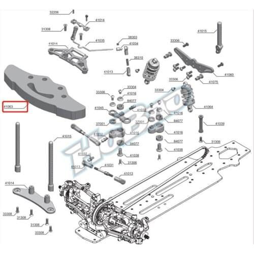 Original OFNA/HOBAO RACING 41063 FOAM BUMPER For HYPER 1/10 H4E Competition Touring Car
