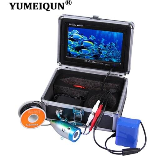 YUMEIQUN 30M 1000TVL Underwater Camera Fish Finder Video Camera For Fishing 7 Inch Monitor 12pcs Infrared IR LED Ice Fishing
