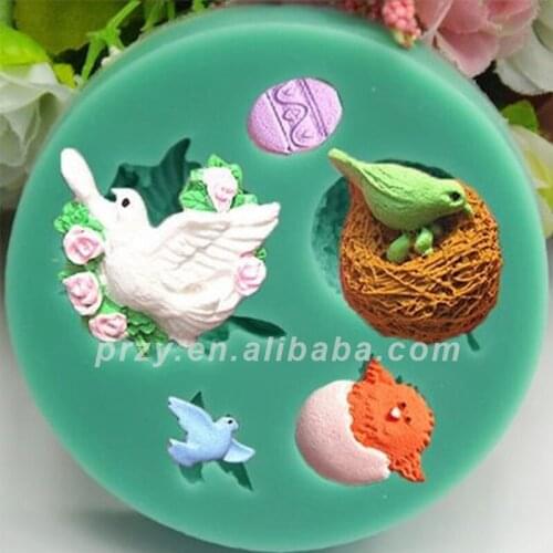 PRZY Peace Dove Fondant Silicone Mold for Cake Decorated Chocolate Molds Moulds Silicone Rubber Candy Food Grade Eco-friendly