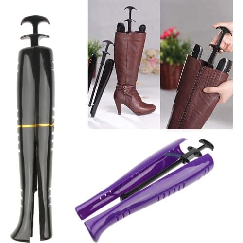 2pcs Lady Knee Length Boot Stretcher Automatic Shoe Tree Shaper With Handle