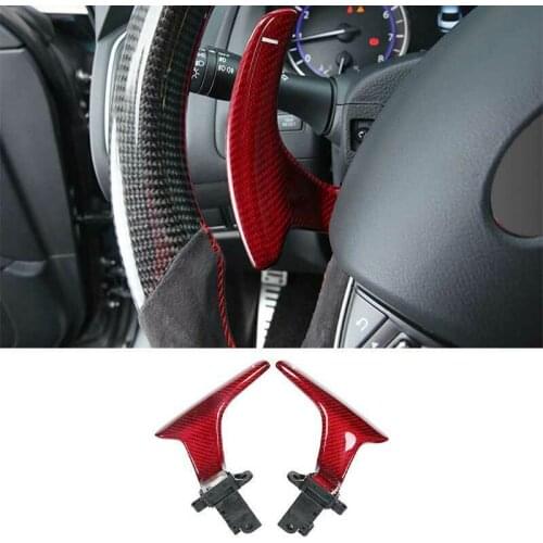 For Infiniti Q50 Q60 14-21 Red Carbon Fiber Steering Wheel Shift Paddle Shifter
