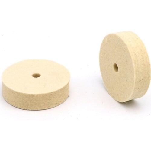 RZZ 3'' (80mm) Pure Wool Felt Wheel Wool Polish Disc for Glass Tile Stone Wood Metal