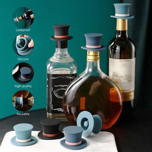 Silicone Hat Shape Bottle Ca-ps Beer Beverage Cover Soda Leak Closures Household Fresh Saver Stopper Kitchen Bar Accessories