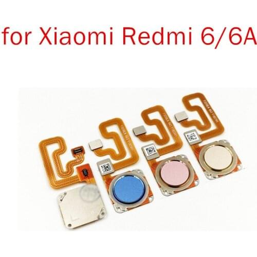 For Xiaomi Redmi 6/ 6A Fingerprint Sensor Scanner Connector Home Button Key Touch ID Flex Cable Repair Spare Parts Test QC