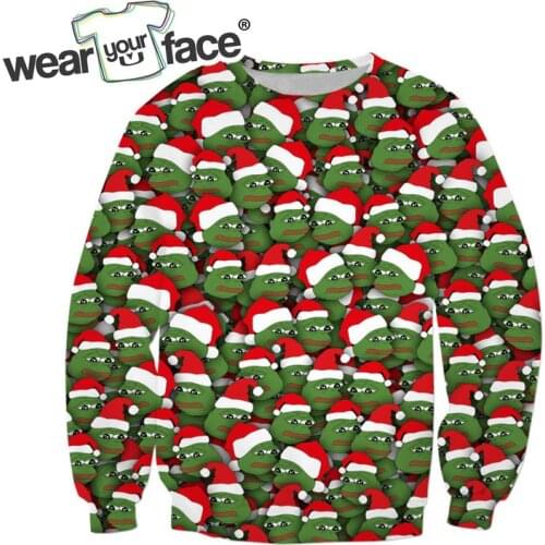 Sad Christmas Frogs 3D All Over Printed Sweatshirt Hipster Casual Streetwear Top Men Women Clothing US Size