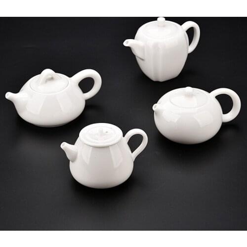 Raw Ore Kaolin Sweet White Glaze Filter Hole Single Teapot Ceramic Teapot Household Kung Fu Tea Set