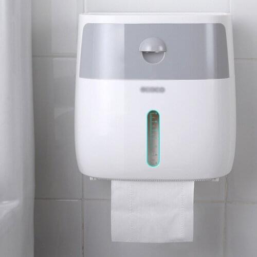 Toilet Paper Holder Mounted Bathroom Storage Paper Waterproof Wall Tray Roll mobile Phone Tube Storage Tissue Box Shelf