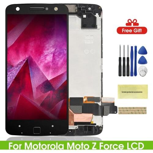 AMOLED For Motorola Moto Z Force XT1650 LCD Display Touch Screen Digitizer Assesmbly Replacement For Moto Z Force Lcd Screens