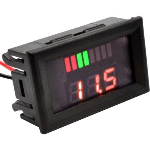 1PC 12 V DC Car Motor Red LED Digital Voltmeter Gauge Volt Voltage Panel Meter LED Displays Voltmeter Tool