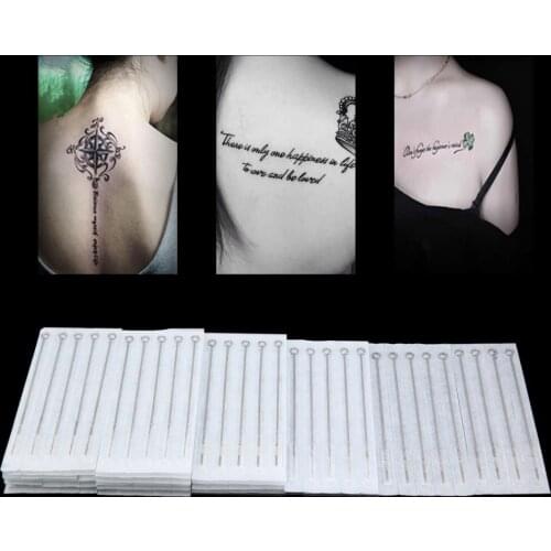 100Pcs Disposable Tattoo Needles Assorted Sterile Tattoo Needle Set For Makeup Tools 1RL 3RL 5RL 3RS 5RS 5M1 5F