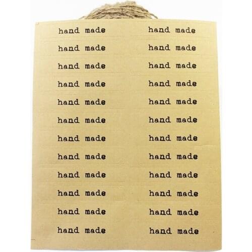 120 Pcs/lot Handmade DIY Scrapbooking Kraft Paper Label Sticker Baking Food Labels Hand Made Sealing Sticker
