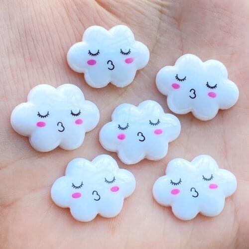 20Pcs New Mini Lovely Cloud Flat Back Resin Scrapbooking DIY Jewelry Craft Decoration Accessories J330