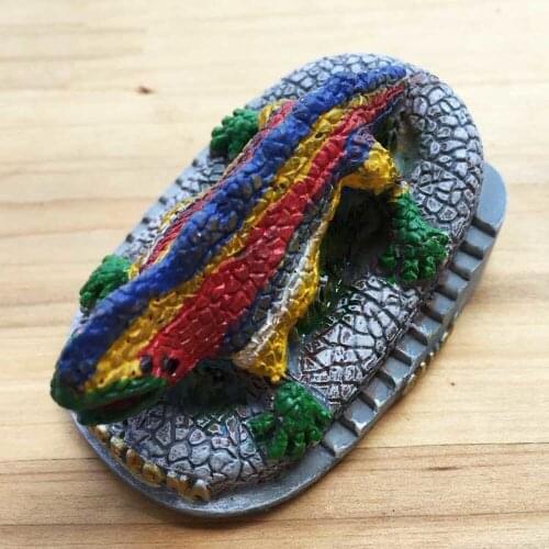 3D Resin Barcelona Spain Gaudi Park Mosaic Lizard Tourist Souvenirs Fridge Magnets Refrigerator Magnetic Sticker Home Decoration
