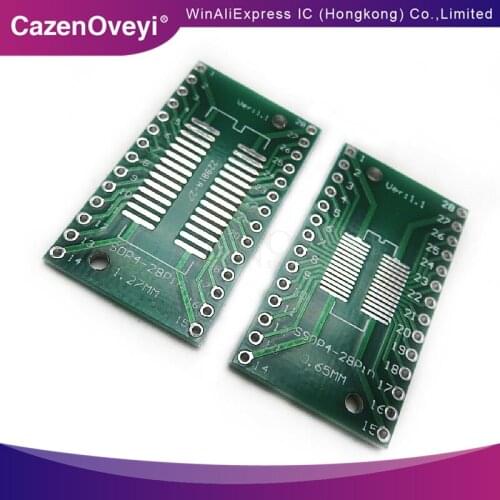 5pcs/lot TSSOP28 SSOP28 SOP28 to DIP28 Transfer Board DIP Pin Board Pitch Adapter In Stock