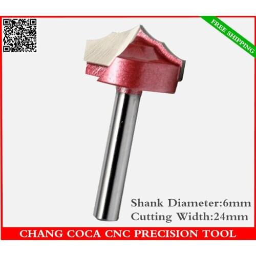 6mm'*24mm,Freeshipping CNC solid carbide End Mill,tungsten 3D woodworking insert router bit,wood tools,trimming carving bit