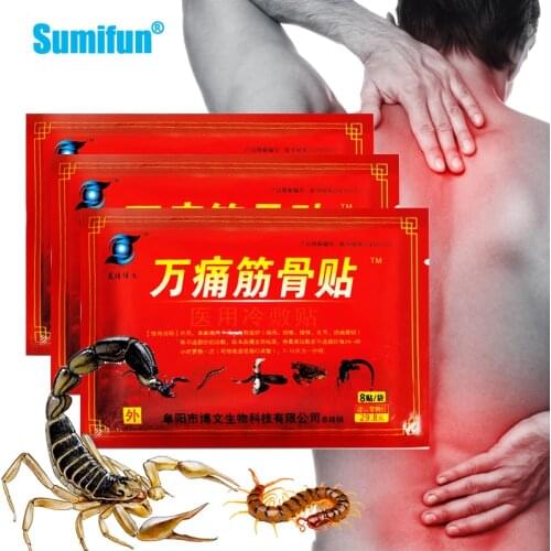 8pcs Scorpion Venom Tiger Balm Plaster Pain Relief Patch Back Muscle Rheumatoid Arthritis Joint Knee Arthritis Body Herbal Patch